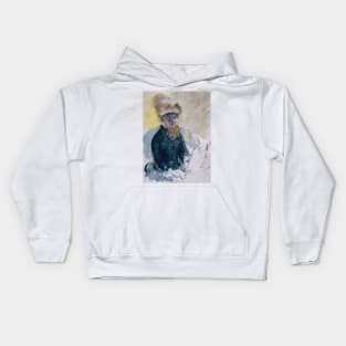 Mary Cassatt Self-Portrait by Mary Cassatt Kids Hoodie